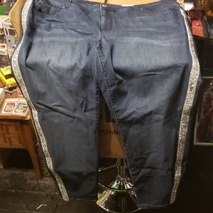 INC plus size embellished jeans